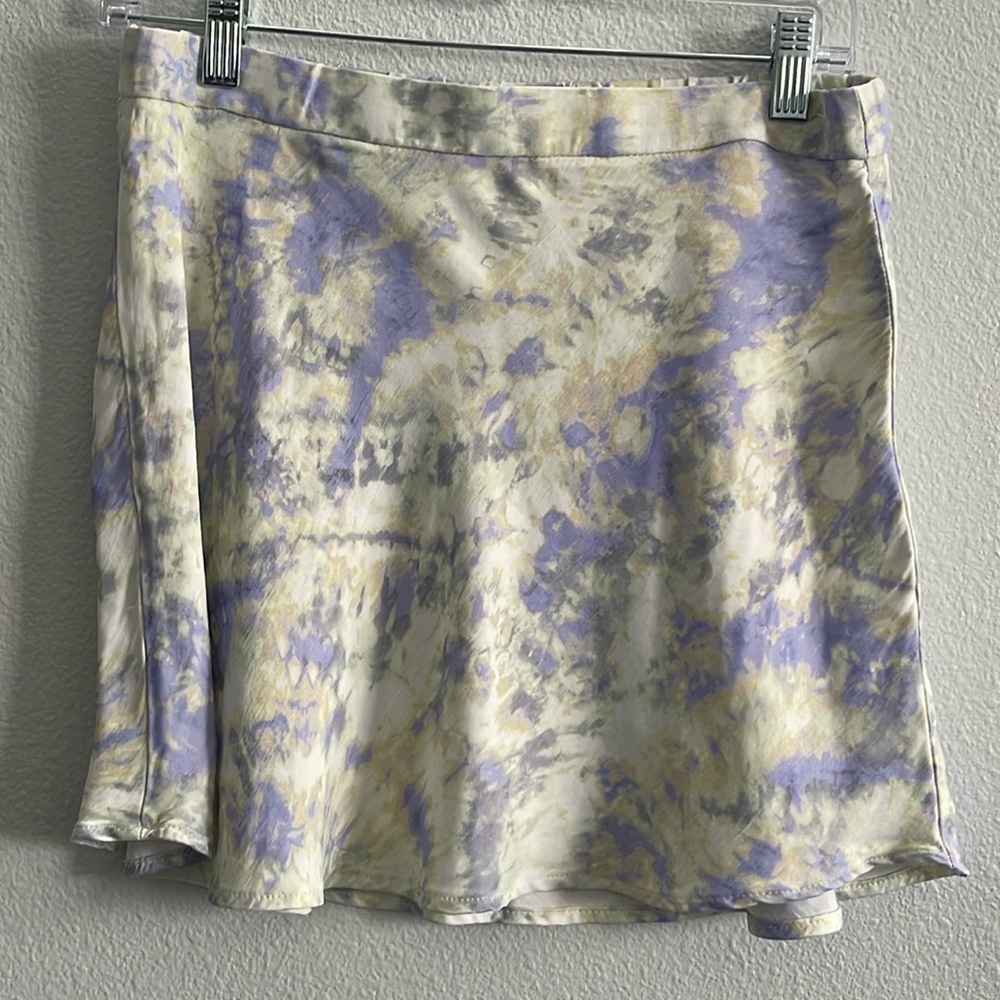 Zara Mini Pastel Tie Dye Print Skirt Size Medium